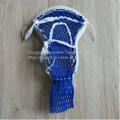 Lacrosse head with blue mesh and string kit for Men's lacrosse sticks