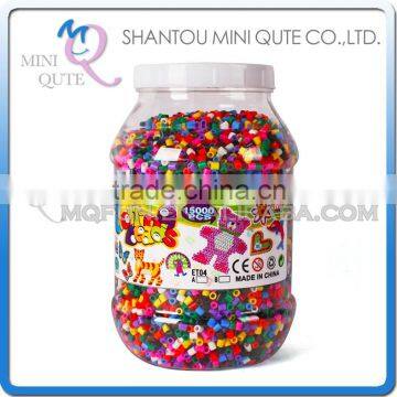 Mini Qute Kawaii DIY 15000 pc Ironing Hama Perler Beans 3D Jigsaw building block bottle educational toy (Accept OEM) NO.ET04B