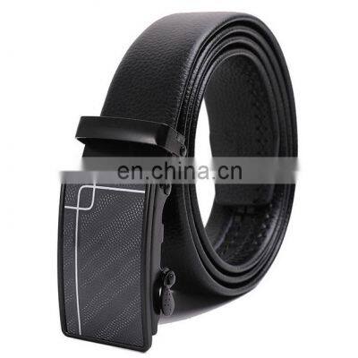 Genuine leather belt for men automatic buckle ratchet wholesale customized flexible hot sale OEM ODM