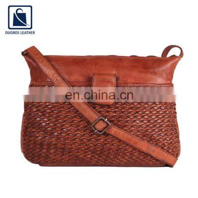 Hot Selling Good Quality Luxury Zipper Closure Type Genuine Leather Side Bag at Competitive Price photo-2