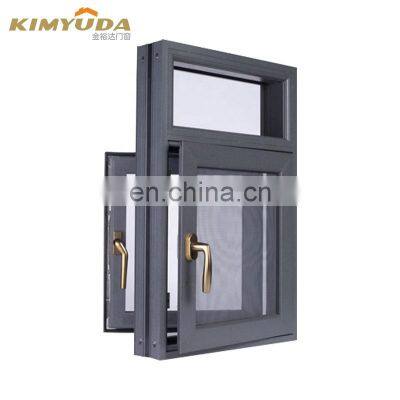 Sound Insulation Aluminum Frame Vinyl Window Exterior American Style Casement Window For House