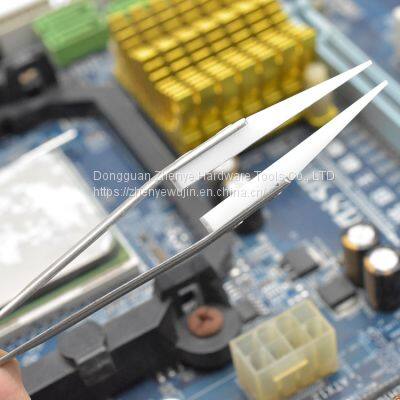 Ceramic Interchangeable Tweezers High Temperature and Anti-static Stainless Steel Flying Wire Tweezers High Precision Elbow photo-4