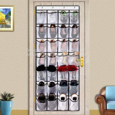 28 Pocket Over the Door Shoe Organzier Hanging Shoe Rack for Door Large Capacity Shoe Organizer Holder With 4 Metal Hooks photo-4
