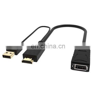 HDMI To Display Port DP Displayport Port Output Cable Converter Adapter With USB Power For Monitor PS4