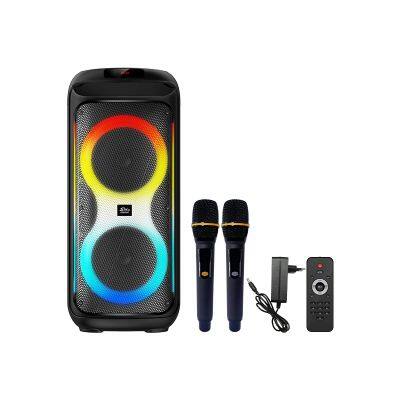 ZQS8247 super power 120W wireless 8-inch*2  7000MAH battery OEM party speaker with colorful lights