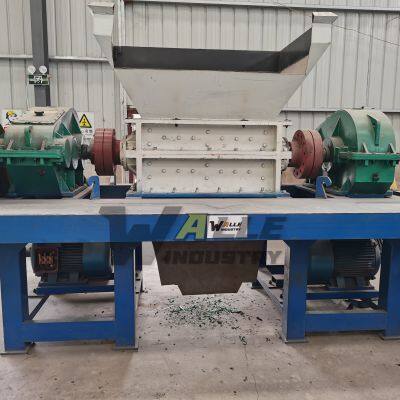 Double/two Shaft Shredder Machine For Recycling Metal Scraps/used Tires/soild Waste/plastic/wood