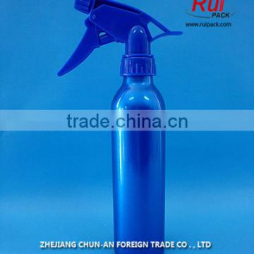 aluminum bottle with trigger sprayer,high quality aluminum water pump bottle