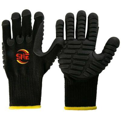Snellsafety  7 Gauge Polyester Liner Gardening TPE Seamless Knitting Safety Gloves