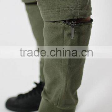Custom Mens Stylish Military Joggers With Removable Zip Leg Panels
