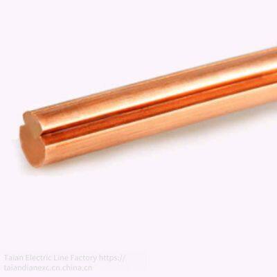 Copper Trolley Wire for Electric Locomotives (copper Double-groove Wire), Copper Contact Wire, Copper Sliding Contact Wire Ct85, Tcg-85