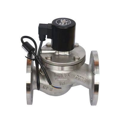 Нержавеющая стальная фланцевая электромагнитная клапан