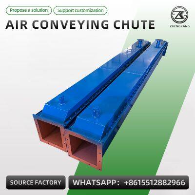 Air Gravity Conveyor Chute Cement Fly Ash Pneumatic Conveying Air Slide Chute for Powder Material