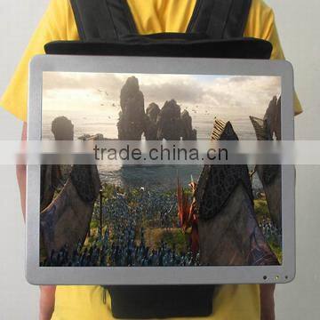 15.6 inchFull HD and 3G/WIFI android outdoor/indoor backpack LCD advertising display backpack tv photo picture