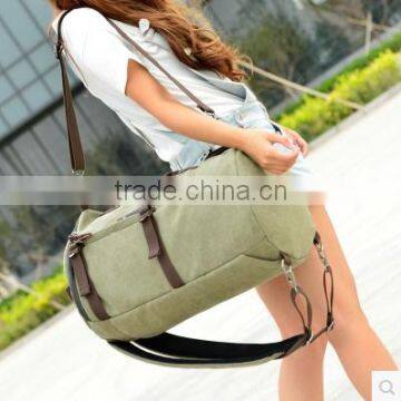 New Style Mult-function Cylindric Canvas Shoulder Bag/leisure Bag/causal Bag/student Bag/travel Bag/pack Bag/tote Bag/backpack/m photo-3