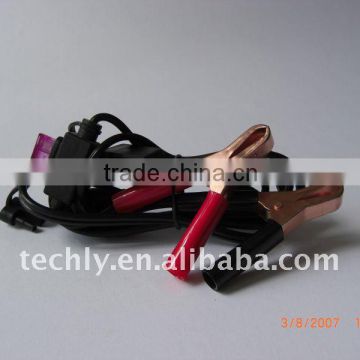 30A battery clip to 4.57mm Europe connector cable assembly