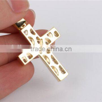 Large Hip Hop 925 Sterling Silver Handmade Cross Pendant Jewelry Wholesale photo-2
