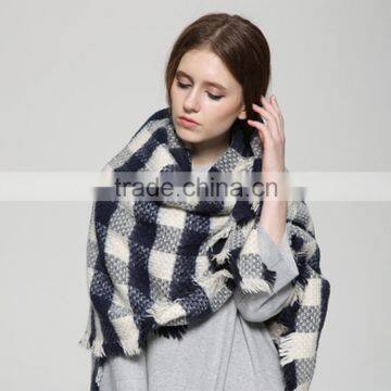 Warm Winter Fashion Ladies Wide Long Plaid Pashmina Kashmir Shawl