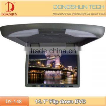 High Resolution 14.1 inch hdmi monitor with remote control wireless game, USD,SD card and HDMI