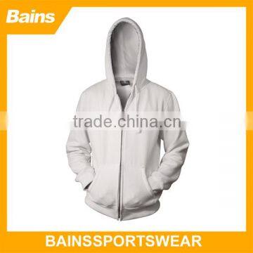 100% cotton plain white hoodie&wholesale plain hoodie jackets