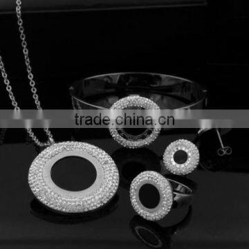 silver diamond jewelry set wholesale china for distributors