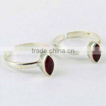 Handmade !! Red Onyx Free Size 925 Sterling Silver Toe Rings, Wholesale Silver Jewelry, Gemstone Silver Jewelry