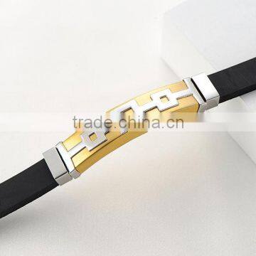 New Style Cheap Bracelet Silicone Bracelet With Magnetic Stainless Clasp photo-4