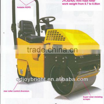 mini vibratory road roll,JYL42/42C,Japan Honda engine 13hp,700 to 790kgs