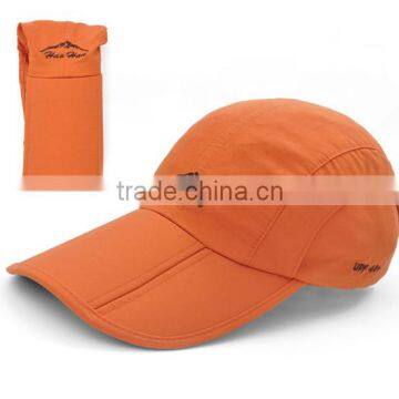 foldable caps / folded 100% polyester sports caps and hats