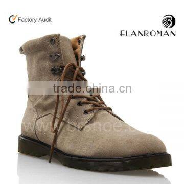 Suede leather upper rubber bottom boots cowboy boot casual style