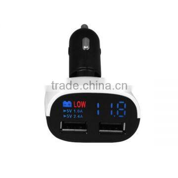 Wholesale Dual USB Car Charger Mini 5V 3.4A Voltage Monitor Inverter 12v 220v Car Battery Charger Car Charger