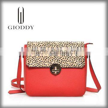 Wholesale Genuine Cow Leather Small Punk Rivets Shoulder Bag