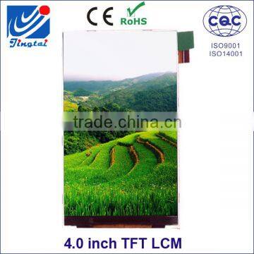 Standard 4.0 inch small paper thin tft e-bike lcd display with full viewing direction