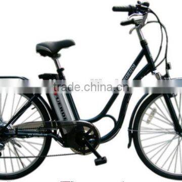 26" Tourney 6 speeds steel frame electric bike with LCD battery display