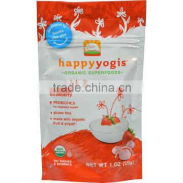 Happy Baby Happy Yogis Organic Superfoods Yogurt and Fruit Snacks Strawberry - 1 oz - Case of 8