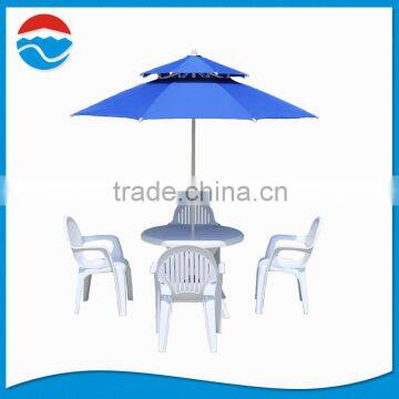 240CM blue fiber-glass double-deck Parasol