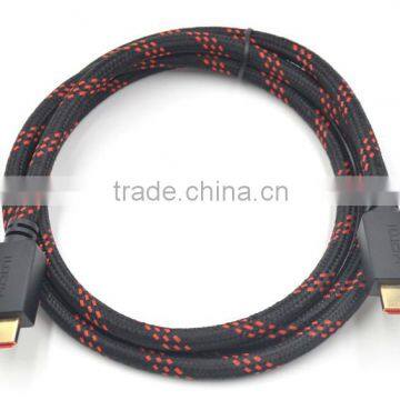 Xinya factory low price 1M 1.5M 3M 1.4V HDMI cable with Nylon mesh support 3D*4K 1080P,2160P