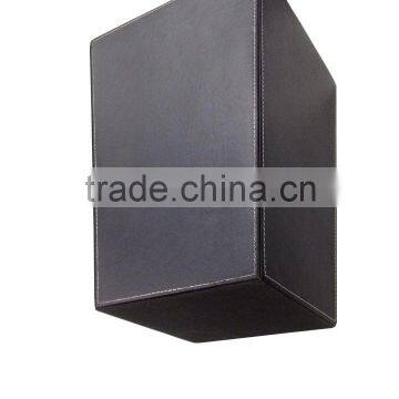 Strong MDF Structure Leather Waste Bin for Hotel Supplies