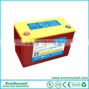 EverExceed deep cycle MAX range VRLA battery with long life years DM-1218