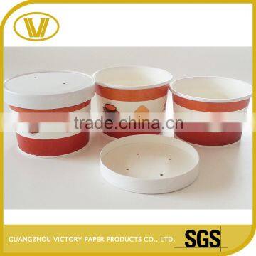 hot soup disposable paper cup with lid and printed paper soup cup