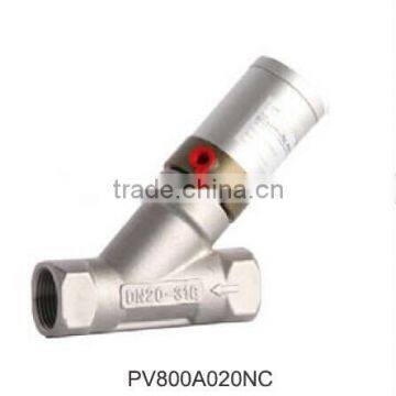 Best quality high temperature y type angle seat valve ptfe