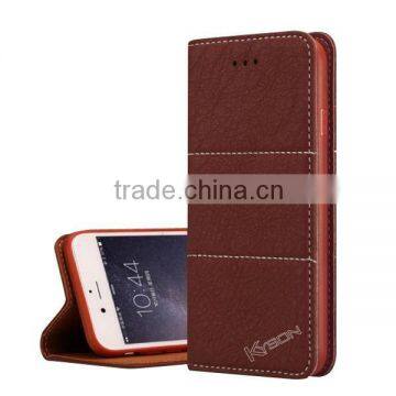 For iPhone 6 plus wallet style flip cover oem leather smartphone cover case