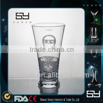 500ml Personalized Beer Glass With Soccer Ball Decal