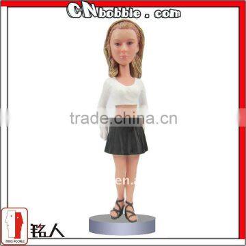 custom handmade resin craft woman bobblehead