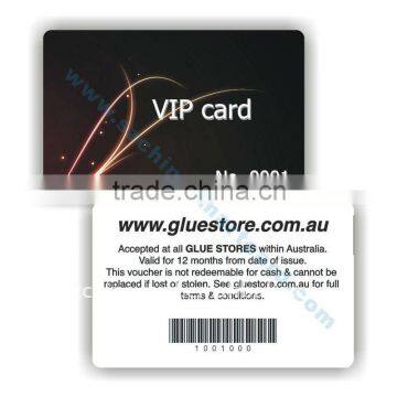 Black matted PVC VIP card