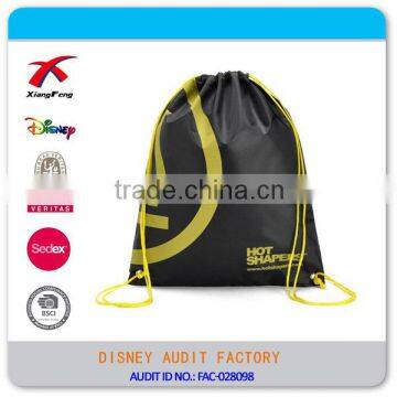 Custom Silk Printing Sport Drawstring Gym Bag