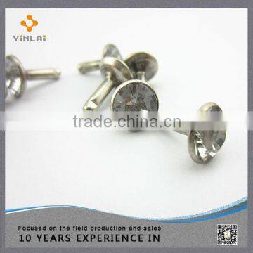 Leather Crystal Rhinestone Decoration Custom Metal Rivet photo-5