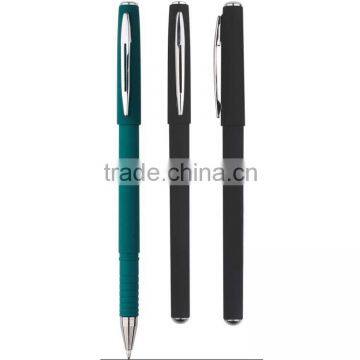 Quality plastic rubber body office writing pen, gel pen