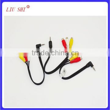 3.5mm DC to 3RCA audio video cable for car