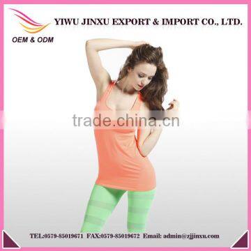 Women Gym Tank Top Crossed Straps Vest Plain Dyed Factory