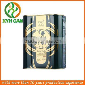 Leakproof oil tin can,rectangular tall metal cooking oil tin can
